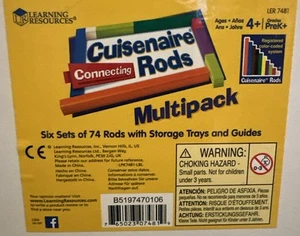 Cuisenaire Aste Risorse per l'apprendimento 6 vassoi di aste istruzione casa. Scatola nuova - Foto 1 di 6