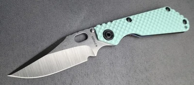 NEW! Strider Knives SNG DGG: Tactiblue & Antique Ti, HandGround MagnaCut Bowie - Image 1 of 4