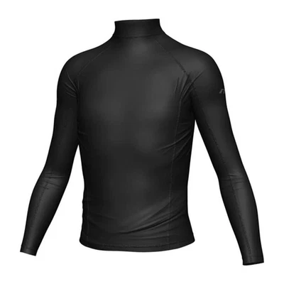 Mirage Unisex Kids Long Sleeve Lycra Fitted Rash Top Swimwear Black - image 1 of 2