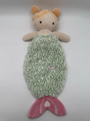 Douglas Baby Mermaid Sshlumpie Plush Doll Lovey Security blanket Mint Green Pink - Image 1 of 4