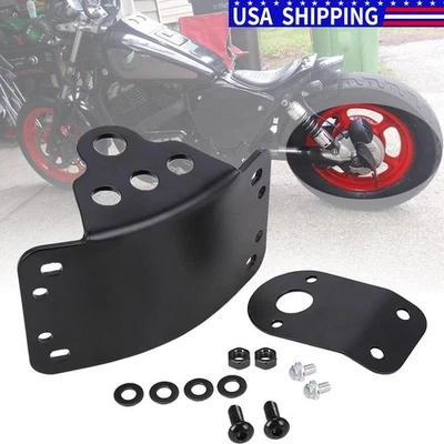 Tail Brake Light Side Mount License Plate Bracket Holder For Harley Bobber US Foto 1 de 4