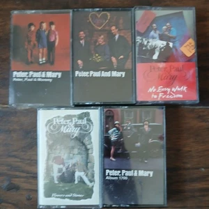 Peter, Paul & Mary 5 Alben Kassetten Lot. Volksmusik Sammler. WB. Goldschloss. - Bild 1 von 8