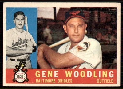 1960 Topps CREASED TL CORNER #190 Gene Woodling Baltimore Orioles - Image 1 of 2