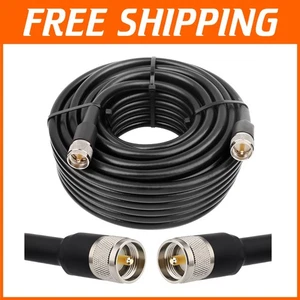 Low Loss 60ft RG8 UHF Coax Cable with Male Connectors for CB & HAM Radios - Picture 1 of 9