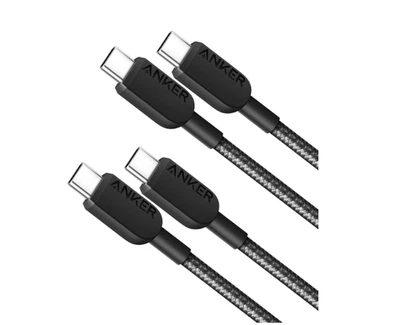 Cable Anker USB C a C, cable de carga rápida tipo C (3 pies, paquete de 2) 3 pies, negro Foto 1 de 4