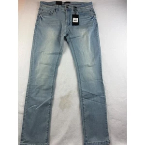 Steve's Jeans Mens 32x32 Light Wash Stretch Skinny Fit Denim Pants New With Tags - Picture 1 of 9