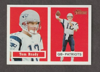 Fútbol americano Topps Heritage 2002 - # 50 Tom Brady - rojo/rojo/negro - casi nuevo/como nuevo Foto 1 de 2