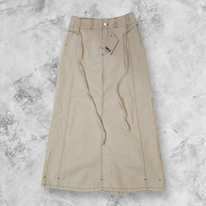 Maxi falda de mezclilla Dala Serene para mujer blanco roto/crema UK 4 *Nueva con etiquetas* - Imagen 1 de 9