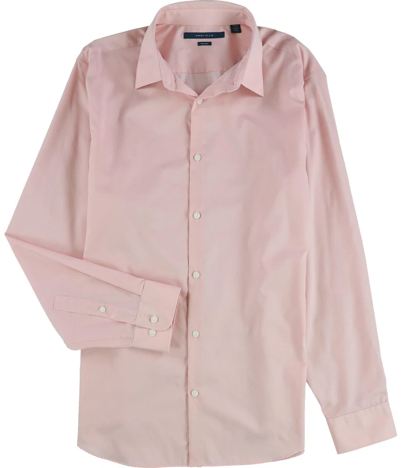 Perry Ellis Mens Solid Print Button Up Shirt - Image 1 of 1