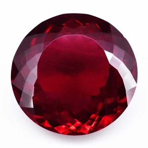 35.30ct 19x19mm Round Natural Red Pyrope Garnet Stunning Gemstone, Mozambique - Picture 1 of 4