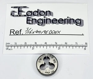 3/16" x 40tpi ME (Model Engineer) Button Die, HSS. By top brands. - Picture 1 of 34