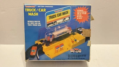 Vintage 1970s Blue Box Shell Gas Station Car Wash Playset — Incomplete w/ Box - Image 1 of 4