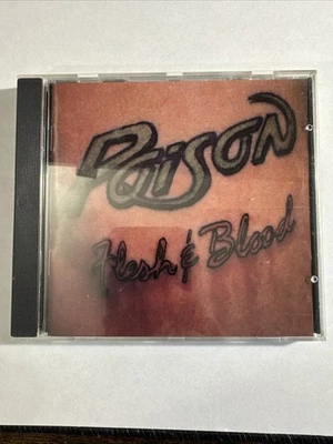 Poison ~ Flesh And Blood CD (Enigma/Capitol Records, 1990) First Edition CD NM - Image 1 of 3