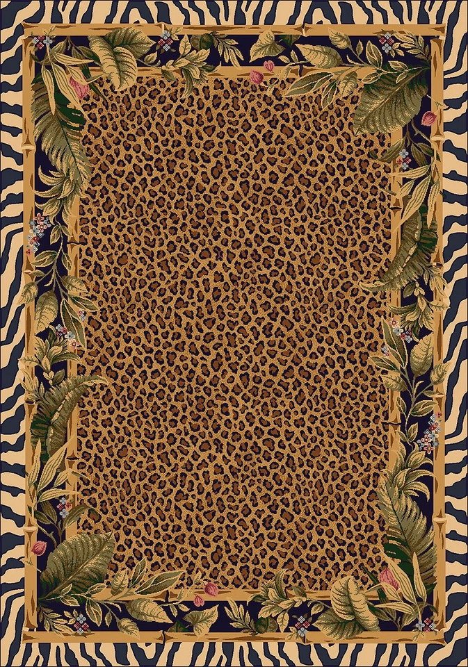 5x8 Milliken Jungle Safari Skins Tropical Zebra Area Rug - Approx 5'4"x7'8" - Image 1 of 1