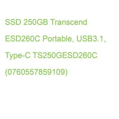SSD 250GB Transcend ESD260C Portable, USB3.1, Type-C TS250GESD260C (076055785910 - Bild 1 von 2