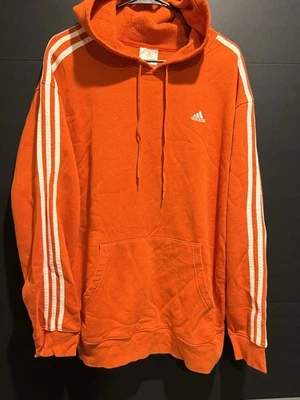 ADIDAS HOMBRE JERSEY SUDADERA CON CAPUCHA CHAQUETA NARANJA TRES RAYAS ADIDAS LOGO TALLA L Foto 1 de 4