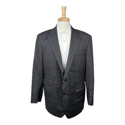 Blazer Samuelsohn Gris Negro Cuadros Current Cerruti Viaje Lana Pura Hombre 46L Foto 1 de 4