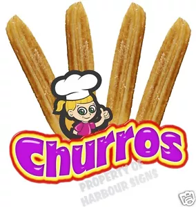 "Calcomanía Churros 14" concesión camión de comida móvil restaurante menú pegatina de vinilo - Imagen 1 de 3