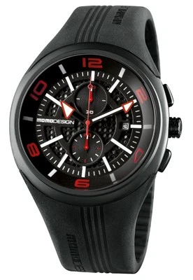 Nuevo reloj de cuarzo para hombre MOMO DESIGN "Phantom" MD1003BK-06BKRD-RB Foto 1 de 4