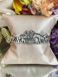 Kabana Noah's Ark Sterling Silver Ring Story Teller Religious Cuff Bracelet 6.5” - Picture 1 of 10
