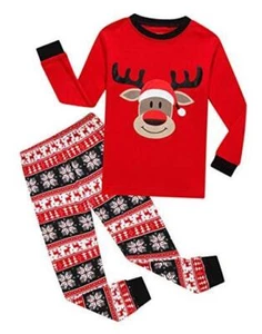  Pajamas for Boys Pjs Kids Long sleeve Pijamas 3 Christmas/Reindeer/A3 - Picture 1 of 6