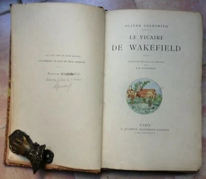 Le Vicaire De Wakefield OLIVER GOLDSMITH XIXe SUR JAPON SIGNATURE EDIT QUANTIN - Imagen 1 de 8