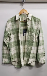 Universal Thread Womens Button Down Flannel Light Green Relaxed Fit size 4X NWT - Picture 1 of 4
