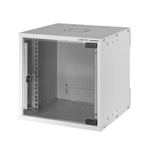 LogiLink W66Z30G Netzwerkschrank / Wandgehäuse 10 Zoll, 6 HE, montiert, grau - Bild 1 von 8