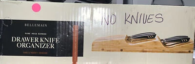 Bambú puro Bellemain Moso. Organizador de cuchillos con cajón guarda hasta 16 cuchillos nuevos. Foto 1 de 2