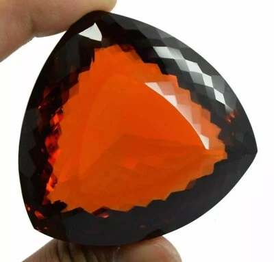 Dark AAA Yellow Huge Citrine Natural Brazilian 2000 Ct+ Trillion Cut Gemstone - Изображение 1 из 4