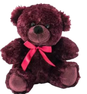 FLASH SALE! New 6" Magical Maroon Plush Comfort Teddy Bear Animal Gift - Picture 1 of 2
