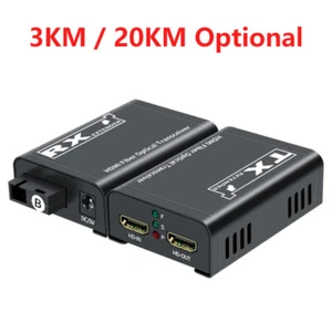 20km HDMI Fiber Extender Over SC Fiber Optical Cable 3km HDMI Fiber Transceiver - Picture 1 of 14