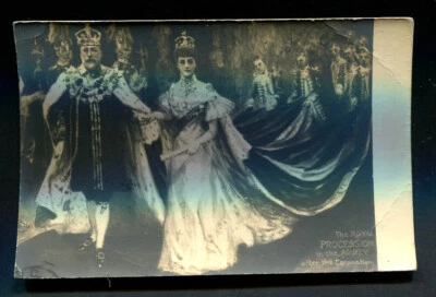 Great Britain : Postal card - London - Procession in the Abbey - from 1903  used - Image 1 of 2
