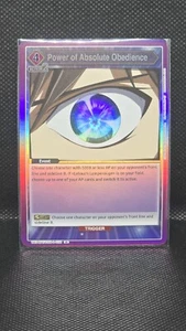 Power Of Absolute Obedience Holo UE04BT 030 M PF CGH Code Geass Series - Picture 1 of 2