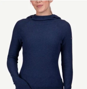 Kjus-Women's Kessy Hooded Sweater-Atlanta Blue-Medium-New w/Tags - $250 - Picture 1 of 3