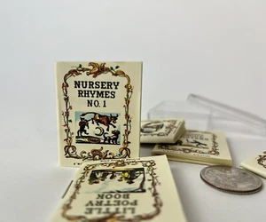 Set of 5 Merrimack Vintage Mighty Midget Miniature Books Mini Nursery rhymes - Picture 1 of 4