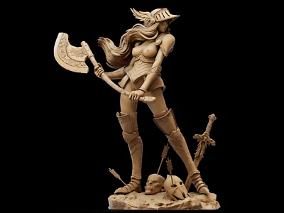 Valkyrie NSFW Resin 3D Druck verschiedene Größen Fanart unbemalt - Bild 1 von 4