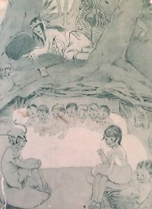 Antique Print J M Barrie's Peter Pan & Wendy C1930's By Mabel Lucie Attwell