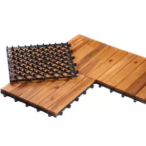 22 Holzfliesen Balkonfliesen 30x30 Holz Fliesen Terrassenfliesen Klicksystem 2qm - Bild 1 von 7