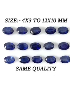 Blue Sapphire Oval Shape Cut Faceted Size 4x3mm-12x10mm Loose Stone Best item - Picture 1 of 7