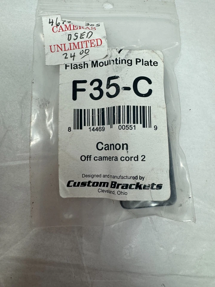 Accesorio de soporte de soportes personalizados C35 - C placa de montaje de flash NUEVO sellado Foto 1 de 2