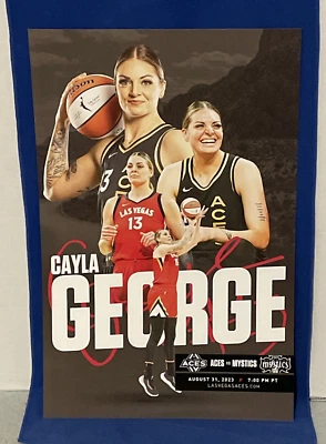Las Vegas Aces vs Washington Mystics WNBA 8/31/23 Aces' CAYLA GEORGE #13 Poster - Image 1 of 4