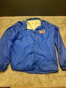 Vintage Walmart Employee Uniform Jacket Mens Large Snap Front Patch Logo Safety - Picture 1 of 13