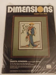 Dimensions 3511 Oriental Expression 1982 Vintage Counted Cross Stitch Kit New - Picture 1 of 2