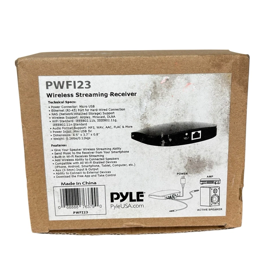 Pyle PWFI23 Wireless Streaming Receiver - Black