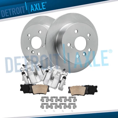 Rear Disc Rotors Calipers & Brake Pads for 2013 - 2017 Toyota Camry Avalon ES350 - Image 1 of 4