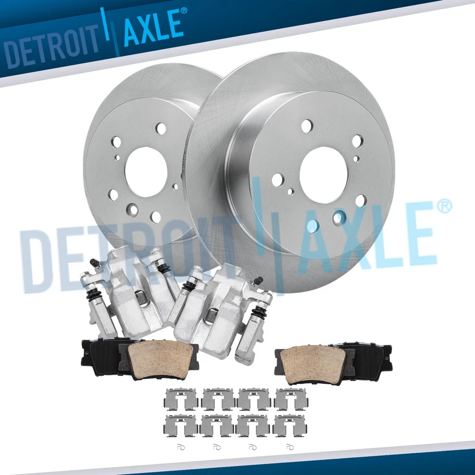 Rotores de disco traseros pinzas y pastillas de freno para Toyota Camry Avalon ES350 2013-2017 Foto 1 de 4