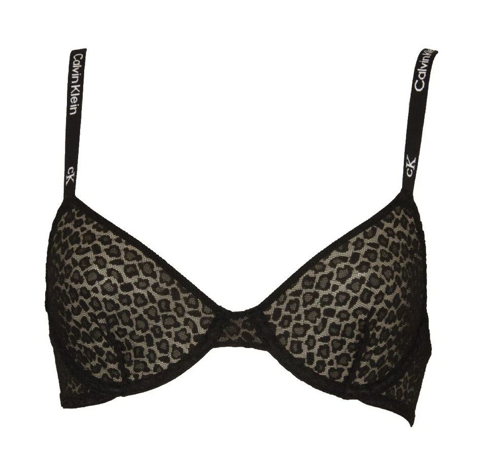 CK CALVIN KLEIN woman bra with underwire soft logoed lace article QF7173E uniled - Image 1 of 1