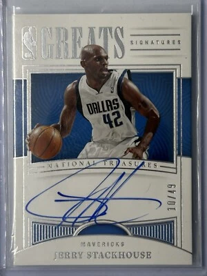 2022-23 Panini National Treasures Jerry Stackhouse autografado /49 assinaturas Greats - Imagem 1 de 2