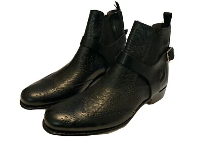 Nuevos zapatos italianos de cuero real para hombre Foto 1 de 4